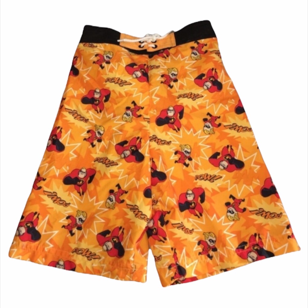 Disney Incredibles Swim Trunks, Orange, 2T